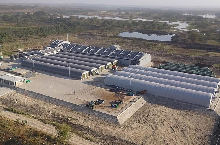 An extensive logistics network that effectively collects and removes residual organics from agribusinesses, abattoirs, vegetable markets, and biosolids by Sanergy in Nairobi